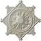 Ekena Millwork Antilles Ceiling Medallion (Fits Canopies up to 6"), Hand-Painted Flash Blue, 38 1/4"OD x 1 1/2"P CM38ANFBS - alternate 1